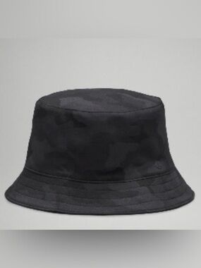 Lululemon‎ Both Ways Reversible Bucket Hat Heritage 365 Camo Coal/Black Sz L/XL